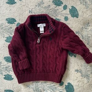 Ralph lauren burgundy sweater 100% cotton